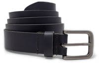 35mm Full Grain Real Leather Belt - Black
