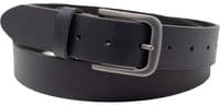 35mm Full Grain Real Leather Belt - Black
