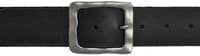 40mm Real Full Grain Mens Leather Belt with Vintage Buckle - Black