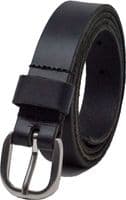Childs 25mm Full Grain Real Leather Belt - Black