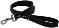 Full Grain Real Leather Dog Lead Made in England - Black