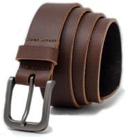 Full Grain Real Leather Twin 35mm Belt Gift Set - Black and Brown