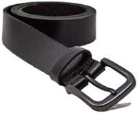 Italian 35mm Real Full Grain Leather Belt - Black