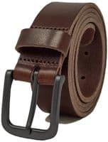 Italian 35mm Real Full Grain Leather Belt - Brown