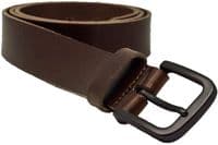 Italian 35mm Real Full Grain Leather Belt - Brown