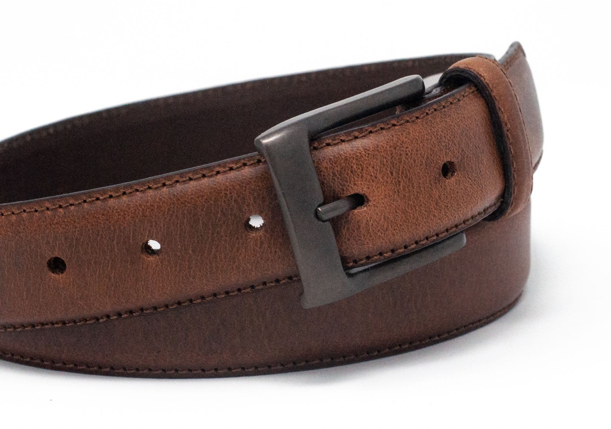 Full Grain Leather Suit Belt - Tan