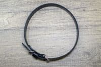 Personalised Italian Leather Dog Collar - Black