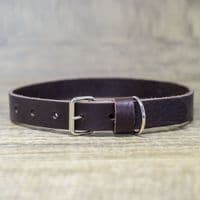 Personalised Italian Leather Dog Collar - Brown