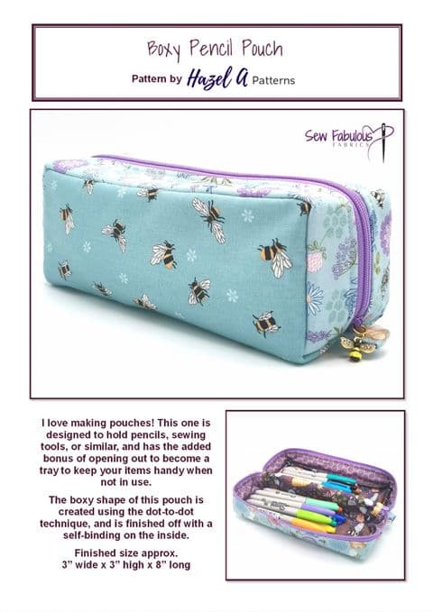 Boxy Pencil Pouch PDF Pattern