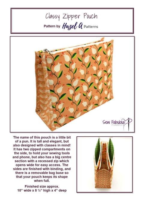 Classy Zipper Pouch PDF Pattern