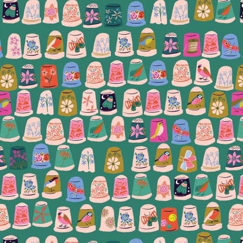 Dashwood Stitch and Sew - Sewing Thimbles - 100% Cotton Fabric