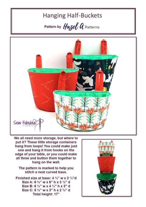 Hanging Half-Buckets PDF Pattern