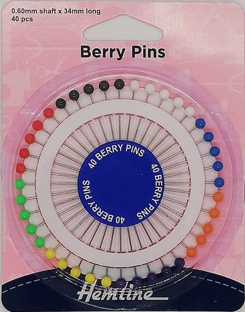 Hemline Berry Sewing Pins