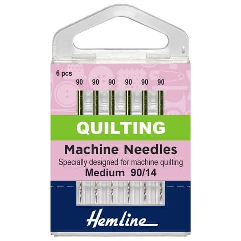 Hemline Quilting Machine Needles 90/14 Pk 6