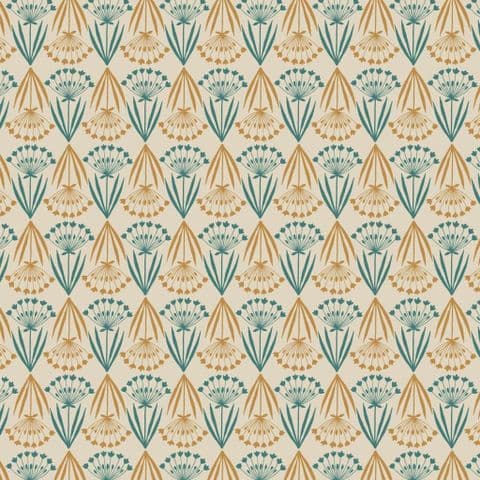 Lewis & Irene Majolica - Floral Stems - 100% Cotton Fabric