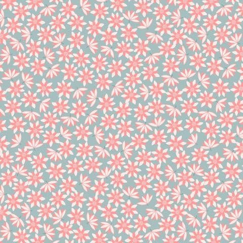 Lewis & Irene On The Lake - Pink Lilies - 100% Cotton Fabric