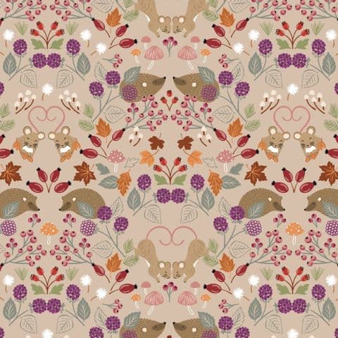 Lewis & Irene Squirreled Away - Berry Thief - 100% Cotton Fabric