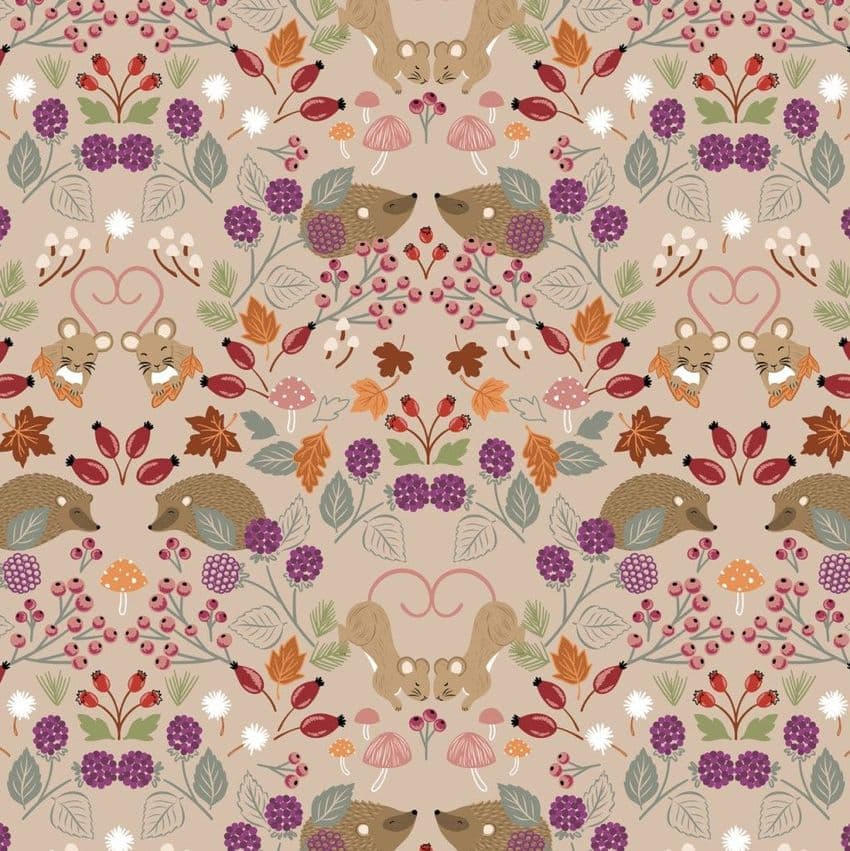 Lewis & Irene Squirreled Away - Berry Thief - 100% Cotton Fabric