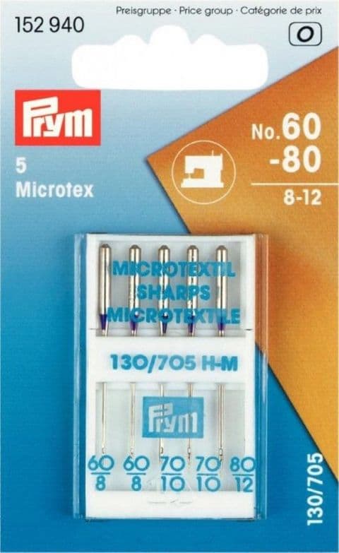 Prym Microtex Needles 60/80