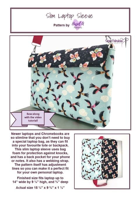 Slim Laptop Sleeve PDF Pattern