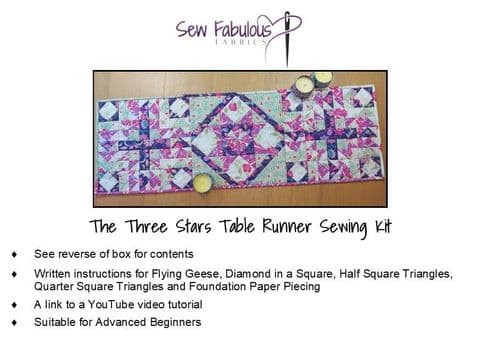 Summer Three Stars Table Runner Sewing Kit