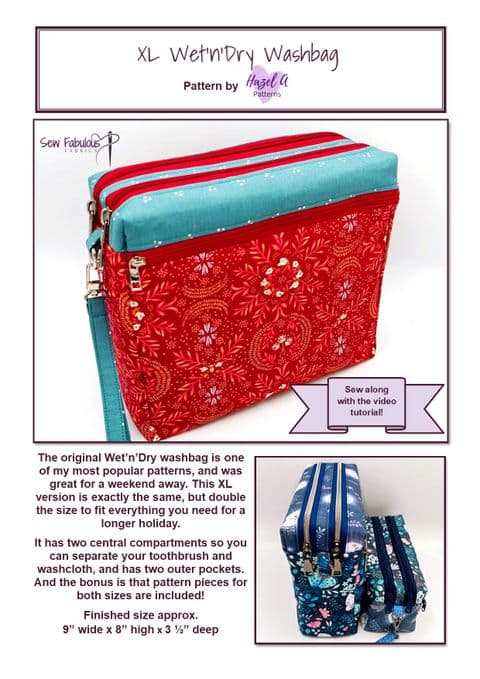 XL Wet'n'Dry Washbag PDF Pattern