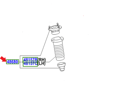 Genuine Lexus Front Suspension Mount LH or RH 48680-30310