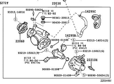 Genuine Lexus LX470 Throttle Body With Motor 22030-50142, 2203050142
