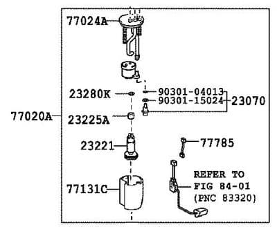 Genuine Lexus LX570 Tube Assy, Fuel Suction W/Pump & Gage 77020-60342, 7702060342