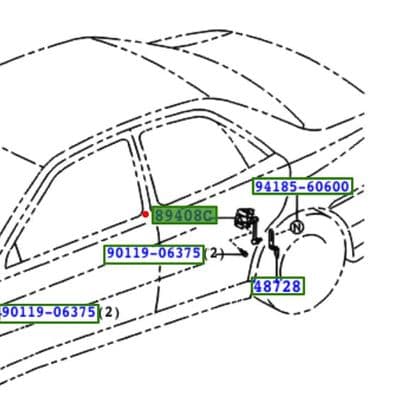 Genuine Lexus Rear LH Height Control Sensor 89408-30110 8940830110