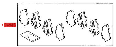 Genuine Lexus Rear Pad Shim Kit 04946-30110 0494630110