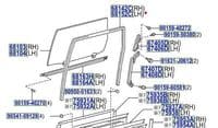 Genuine Toyota Estima Rear Door Seal LH 68152-28030