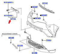 Genuine Toyota Front Bumper Bracket 52114-F4010