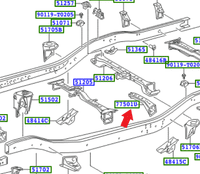 Genuine Toyota Hilux Fuel Tank Chassis Bracket 77501-0K020  Secure OEM Fit UK