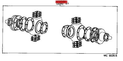 Genuine Toyota Land Cruiser GASKET KIT, FR AXLE 04434-60012