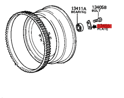 Genuine Toyota Land Cruiser PLATE,LOCK 13455-60010