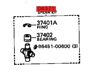 Genuine Toyota Land Cruiser SPIDER KIT 04371-36030