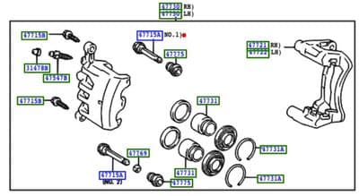 Genuine Toyota Lexus Brake Caliper Slide Pin (Fits: Many) 47715-33010 4771533010