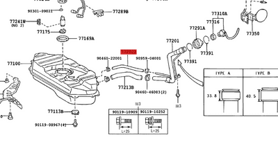 Genuine Toyota Yaris T Sport Hose for Breather Tube 95312-13036, 9531213036