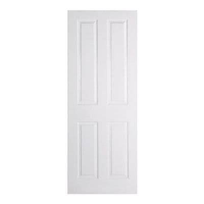 4 Panel White Moulded Textured Fire Door