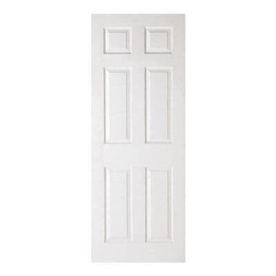 6 Panel White Moulded Textured Fire Door
