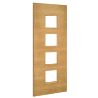 Augusta Fully Finished Oak Fire Door Clear Glazed