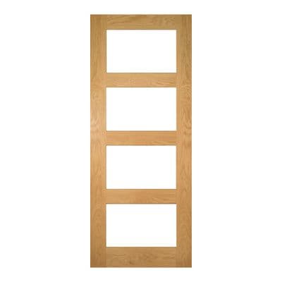 Coventry (Deanta) Fully Finished Oak Clear Glazed Fire Door