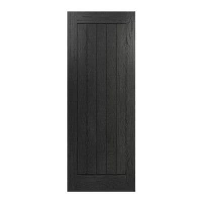 Ely  Brushed Black Fire Door