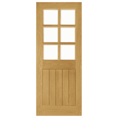 Ely Unfinished Oak Bevelled Glazed (6L)