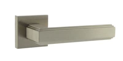 Forme Alila Designer Lever on Minimal Square Rose - Satin Nickel