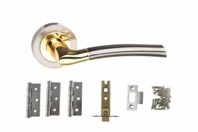 Indiana Hardware Pack - Satin Nickel/Polished Brass
