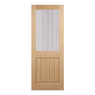 Mexicano Unfinished Oak Fire Door Glazed