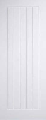 Mexicano White Primed Fire Door