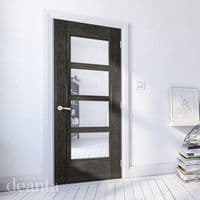 Montreal Dark Grey Ash Glazed Fire Door
